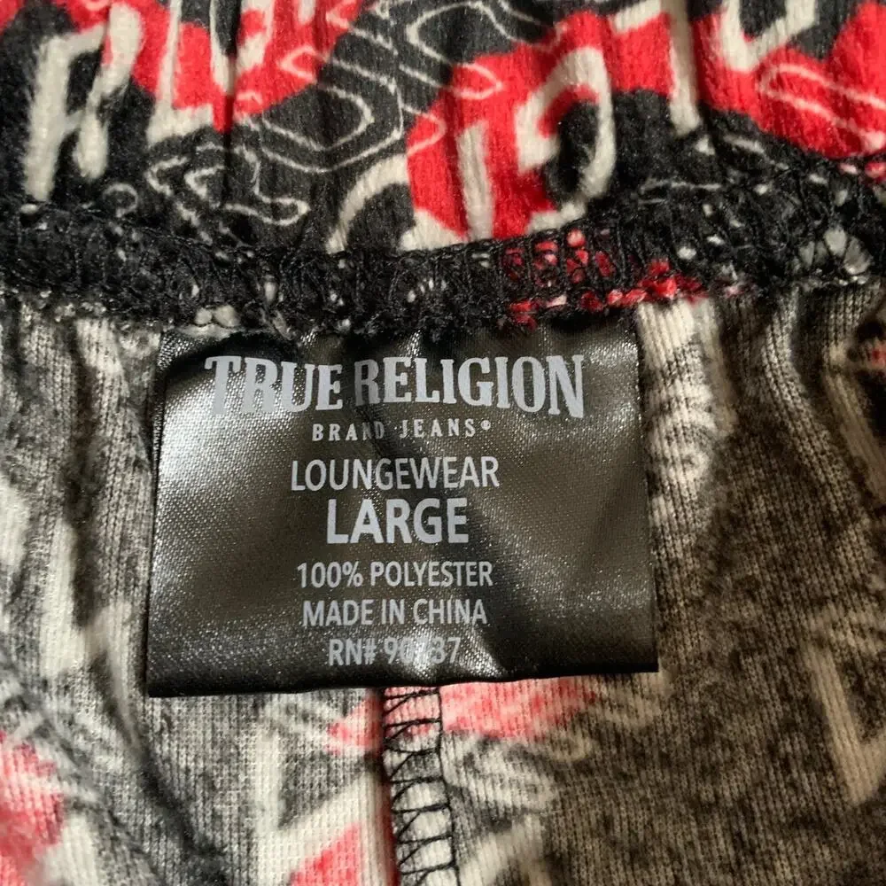 True Religion Men's Size L Loungewear Fleece Sweatpants Brand New With Tags